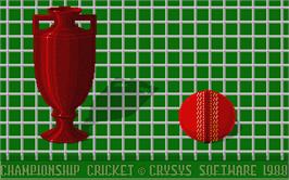 Title screen of Allan Border's Cricket on the Atari ST.