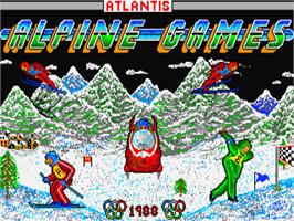 Title screen of Alpine Games on the Atari ST.