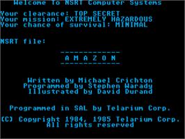 Title screen of Amazon on the Atari ST.