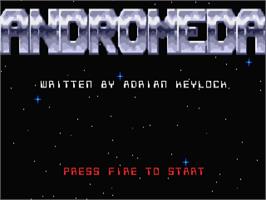 Title screen of Andromeda on the Atari ST.