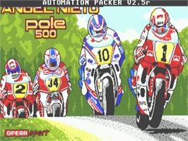 Title screen of Angel Nieto Pole 500 on the Atari ST.