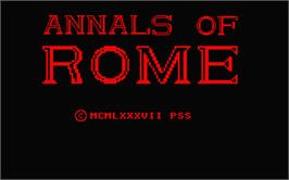 Title screen of Annals of Rome on the Atari ST.