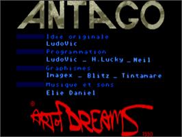 Title screen of Antago on the Atari ST.