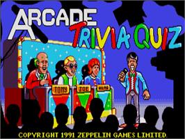 Title screen of Arcade Trivia Quiz on the Atari ST.