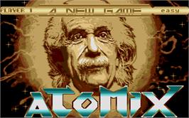 Title screen of Atomix on the Atari ST.