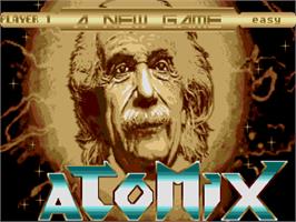Title screen of Atomix on the Atari ST.