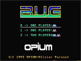 Title screen of BUG on the Atari ST.