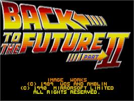 Title screen of Back To The Future Part 2 on the Atari ST.