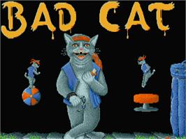 Title screen of Bad Cat on the Atari ST.