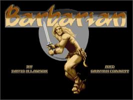 Title screen of Barbarian - The Ultimate Warrior on the Atari ST.