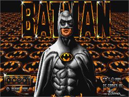 Title screen of Batman - The Movie on the Atari ST.