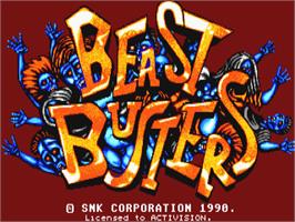 Title screen of Beast Busters on the Atari ST.