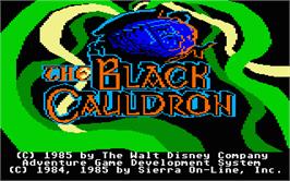 Title screen of Black Cauldron on the Atari ST.