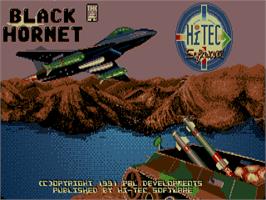 Title screen of Black Hornet on the Atari ST.