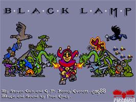 Title screen of Black Lamp on the Atari ST.