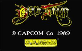 Title screen of Black Tiger on the Atari ST.