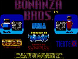 Title screen of Bonanza Bros. on the Atari ST.
