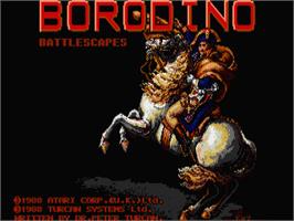 Title screen of Borodino on the Atari ST.