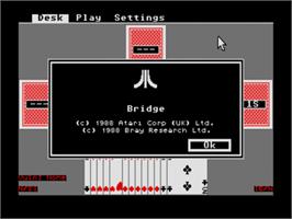 Title screen of Bridge Master on the Atari ST.