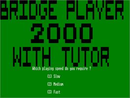 Title screen of Bridge Player 2000 With Tutor on the Atari ST.