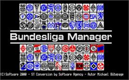 Title screen of Bundesliga Manager on the Atari ST.