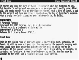 Title screen of Bureaucracy on the Atari ST.