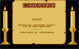 Title screen of Cadaver: The Payoff on the Atari ST.