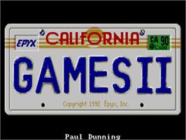 Title screen of California Games 2 on the Atari ST.