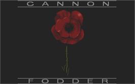 Title screen of Cannon Fodder on the Atari ST.