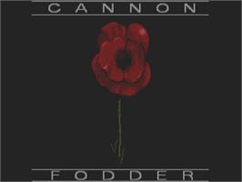 Title screen of Cannon Fodder on the Atari ST.