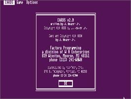 Title screen of Cards on the Atari ST.