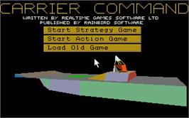 Title screen of Carrier Command on the Atari ST.