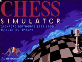 Title screen of Chess Simulator on the Atari ST.