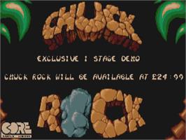 Title screen of Chuck Rock on the Atari ST.