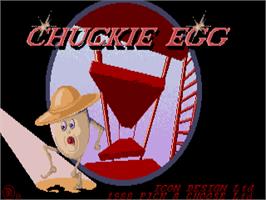 Title screen of Chuckie Egg on the Atari ST.