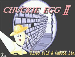 Title screen of Chuckie Egg 2 on the Atari ST.