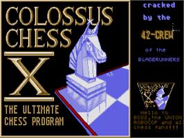 Title screen of Colossus Chess X on the Atari ST.
