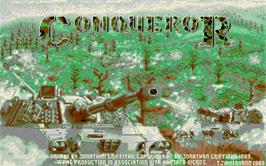 Title screen of Conqueror on the Atari ST.