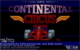 Title screen of Continental Circus on the Atari ST.
