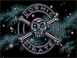 Title screen of Cosmic Pirate on the Atari ST.