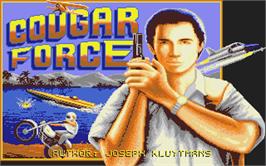Title screen of Cougar Force on the Atari ST.