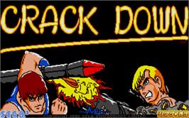 Title screen of Crack Down on the Atari ST.