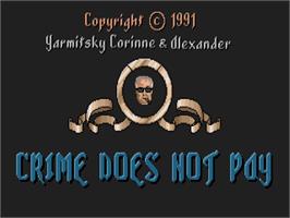 Title screen of Crime Does Not Pay on the Atari ST.