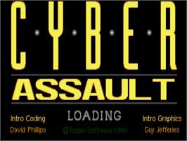 Title screen of Cyber Assault on the Atari ST.