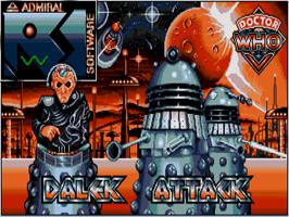 Title screen of Dalek Attack on the Atari ST.