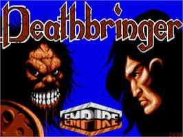 Title screen of Deathbringer on the Atari ST.