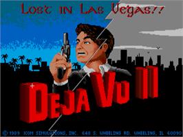 Title screen of Deja Vu 2 - Lost in Las Vegas on the Atari ST.