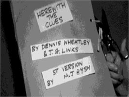 Title screen of Dennis Wheatley Presents A Murder Mystery - Herewith The Clues! on the Atari ST.
