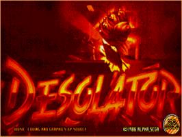Title screen of Desolator on the Atari ST.