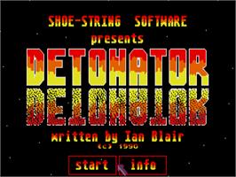 Title screen of Detonator on the Atari ST.
